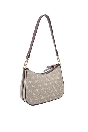 Silver Polo SP1259 Kadın Omuz Çantası Monogram Y.Yeşil-Kahve