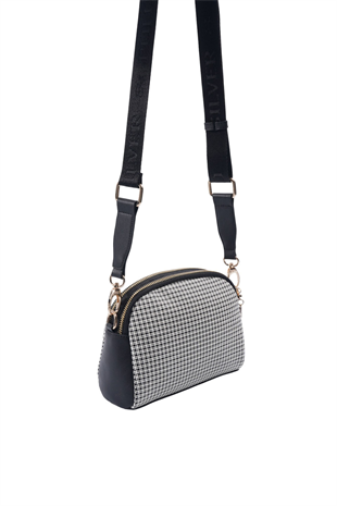 Silver & Polo SP1144 Kadın Çapraz Çanta King Desen Siyah