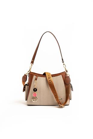 Silver & Polo Bej - Taba SP1183 Kadın Omuz Çantası