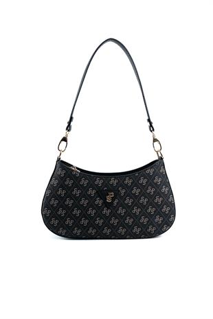 Silver & Polo Füme - Siyah SP1251 Kadın Çapraz Çanta