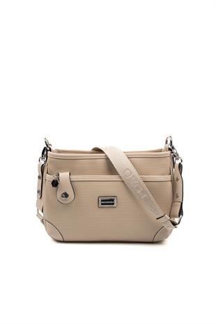 Silver & Polo SP1160 Kadın Çapraz Çanta Petek Kum Beji