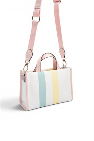 Silver Polo SP1271 Kadın El Çantası Ekose Lila-Pembe