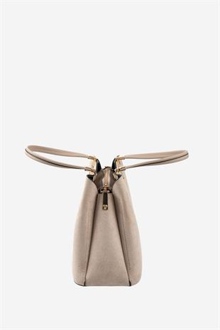 Silver & Polo SP1205 Kadın El Çantası Süet Bej-Kum