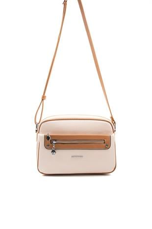 Silver & Polo Bej - A.Taba SP753 Kadın Çapraz Çanta