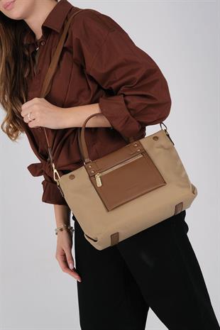 1213 Kadın El Çantası  Vizon-Camel