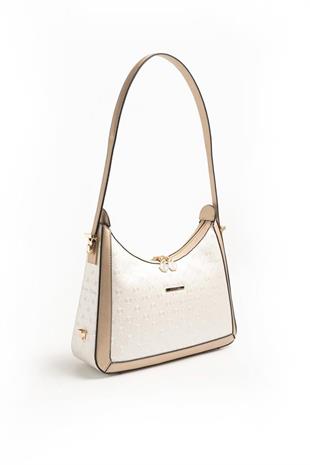 Silver & Polo SP1187 Kadın Omuz Çantası Logolu Sedef-S.Nut