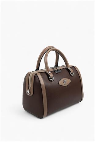 Silver & Polo SP1091 Kadın El Çantası Düz Kahve-Vizon