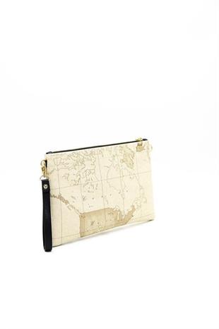 Silver & Polo SP1034 Kadın Portföy & Clutch Harita Koyu Bej-A.Taba