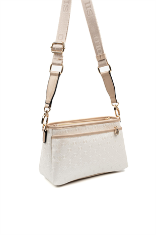 Silver & Polo SP1184 Kadın Çapraz Çanta Logolu Sedef-S.Nut