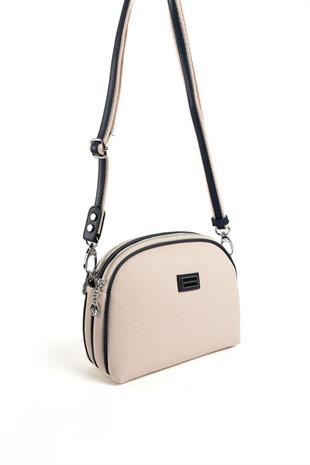 Silver & Polo SP765 Kadın Çapraz Çanta Petek Bej-Lacivert