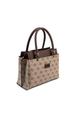 Silver & Polo Koyu Bej - Kahve SP826 Kadın El Çantası