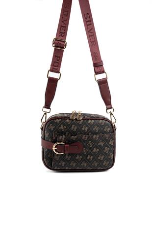 Silver & Polo Kahve Sarı - Bordo SP1256 Çapraz Çanta