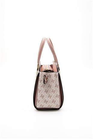 Silver Polo SP1136 Kadın El Çantası Monogram Pembe-Somon