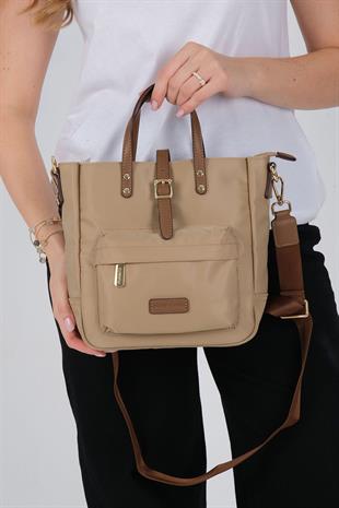 Silver & Polo SP1218 Kadın El Çantası Saten Vizon-Camel
