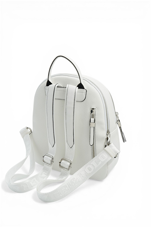 Silver & Polo SP1265 Kadın Sırt Çantası Petek Beyaz-Beyaz