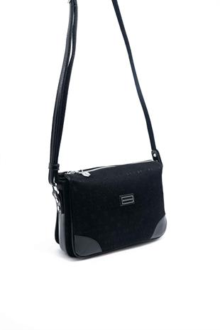 Silver & Polo SP784 Kadın Çapraz Çanta Fashion Siyah-Rugan Siyah