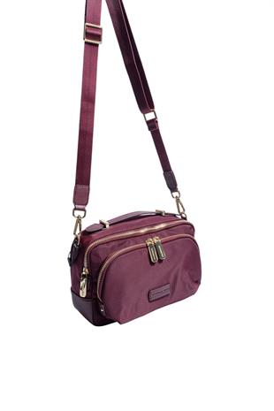 Silver Polo SP1221 Kadın Çapraz Çanta Saten Bordo-Bordo