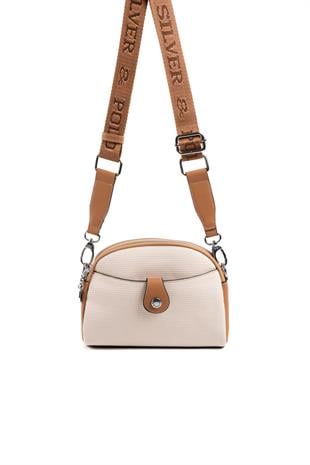 Silver & Polo Bej - A.Taba SP1144 Kadın Çapraz Çanta