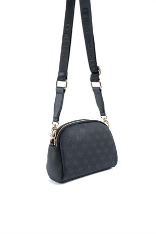 Silver & Polo SP1144 Kadın Çapraz Çanta Monogram Siyah