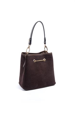 Silver & Polo SP1266 Kadın Çapraz Çanta Süet Kahve