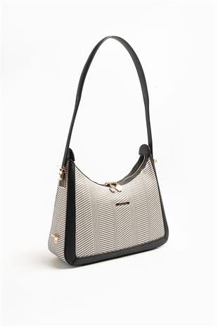 Silver & Polo Siyah Beyaz - Siyah SP1187 Kadın Omuz Çantası