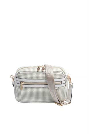 Silver & Polo SP1280 Kadın Çapraz Çanta King Desen Yeşil-Kemik