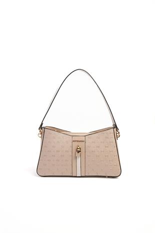 Silver & Polo SP1102 Kadın Omuz Çantası Logolu Nut-S.Nut-Kemik