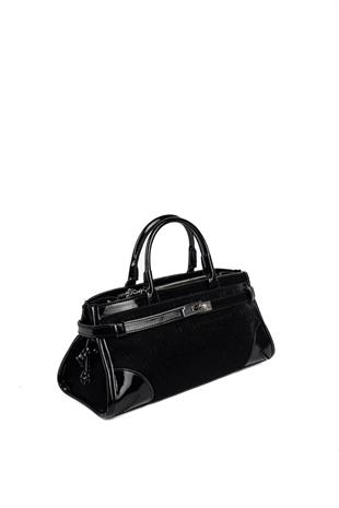 Silver & Polo SP1260 Kadın El Çantası Fashion Siyah-Rugan Siyah