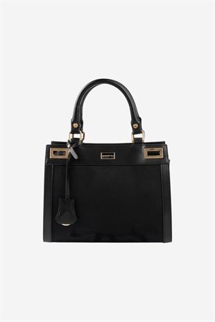 Silver & Polo SP1174 Kadın El Çantası Süet Siyah-Siyah