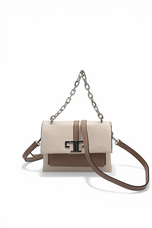 Silver & Polo SP1148 Kadın Çapraz Çanta Düz Bej-Latte
