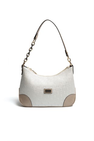 Silver & Polo SP1277 Kadın Omuz Çantası Logolu Sedef-S.Nut