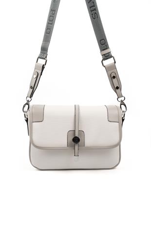 Silver & Polo Beyaz - A.gri SP1182 Kadın Çapraz Çanta