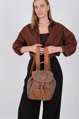 Silver & Polo SP1231 Kadın Sırt Çantası  Kahve-Taba