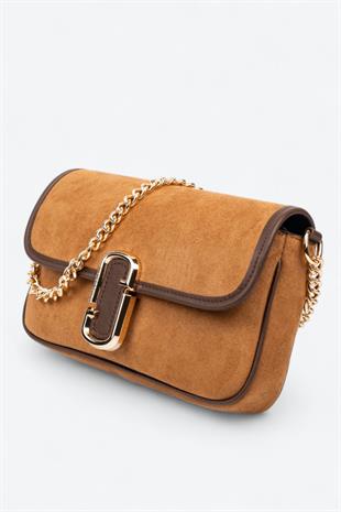 Silver & Polo SP1171 Kadın Omuz Çantası Süet Taba-Kahve