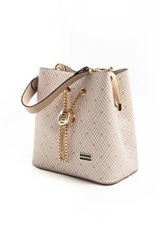 Silver & Polo SP967 Kadın Çapraz Çanta Ç.Örgü Bej-Kum