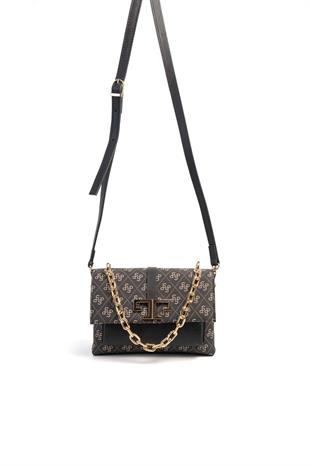 Silver & Polo Füme - Siyah SP1148 Kadın Çapraz Çanta