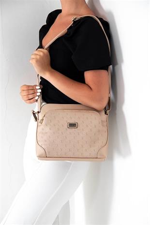 Silver & Polo SP364 Kadın Çapraz Çanta Logolu Nut-S.Nut