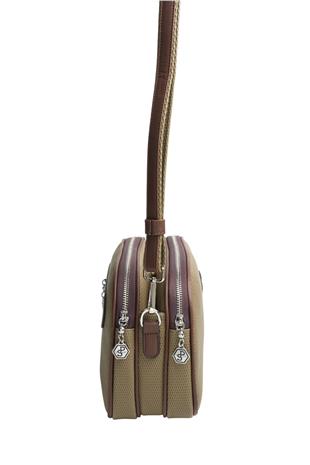 Silver & Polo SP745 Kadın Çapraz Çanta Petek L.Haki-Kahve