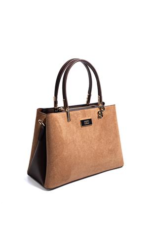 Silver & Polo SP1098 Kadın El Çantası Süet Taba-Kahve