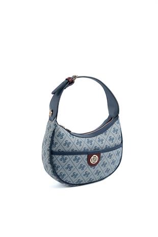 Silver Polo SP1194 Kadın Omuz Çantası Monogram Gri-Laci-Bordo