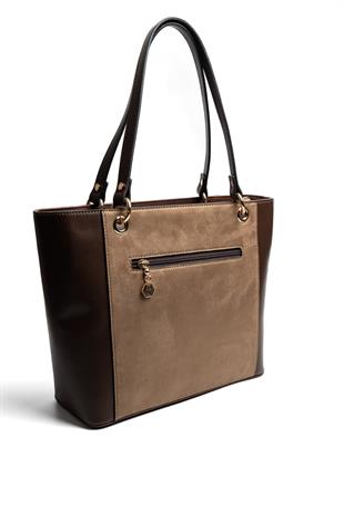 Silver & Polo SP1176 Kadın Omuz Çantası Süet Vizon-Kahve