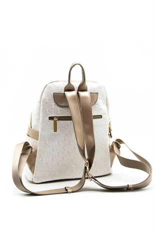 Silver & Polo SP926 Kadın Sırt Çantası Logolu Sedef-S.Nut