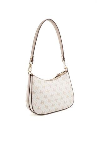 Silver Polo Bej - Kum Monogram Kadın Omuz Çantası SP1259