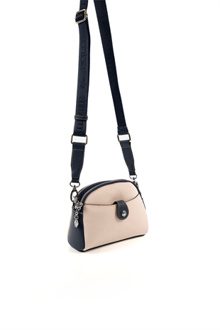 Silver & Polo SP1144 Kadın Çapraz Çanta Petek Bej-Lacivert