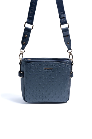 Silver & Polo SP884 Kadın Çapraz Çanta Logolu Lacivert-Lacivert