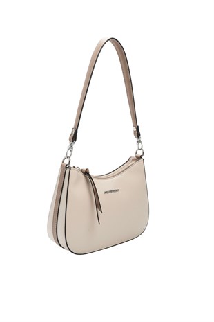 Silver Polo Bej - Latte Düz Kadın Omuz Çantası SP1259