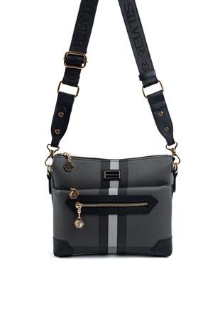Silver & Polo SP1110 Kadın Çapraz Çanta Ekose Siyah