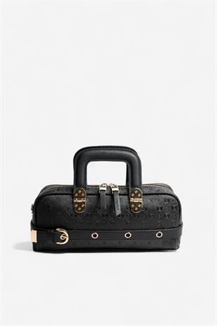 Silver & Polo SP1258 Kadın El Çantası Logolu Siyah