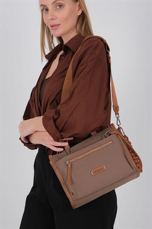 1228 Kadın El Çantası  Kahve-Taba