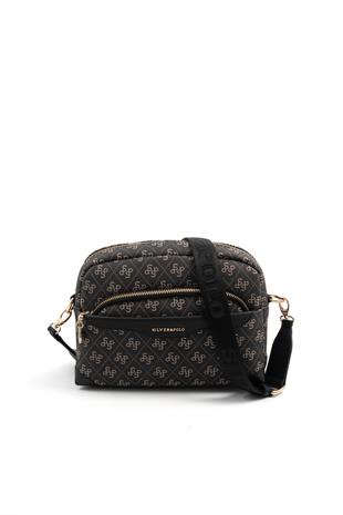 Silver & Polo Füme - Siyah SP1201 Kadın Çapraz Çanta
